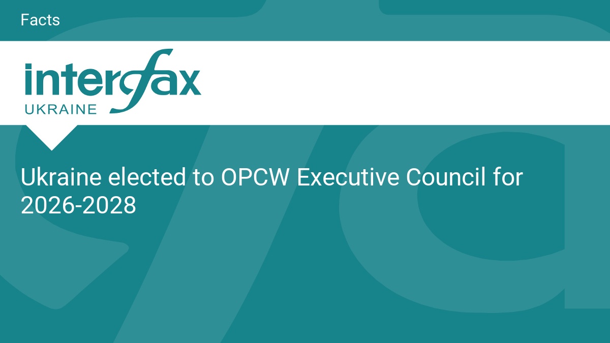 Ukraine elected to OPCW Executive Council for 2026-2028