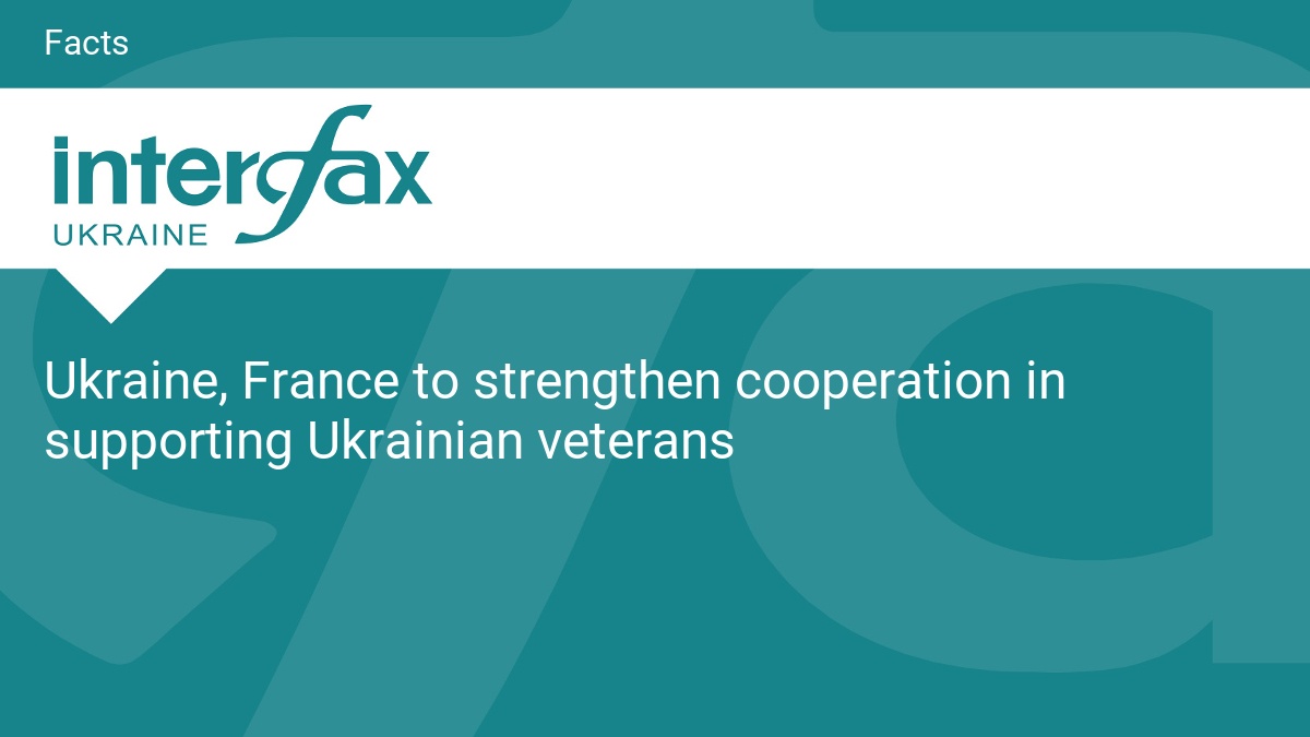 Ukraine, France to strengthen cooperation in supporting Ukrainian veterans