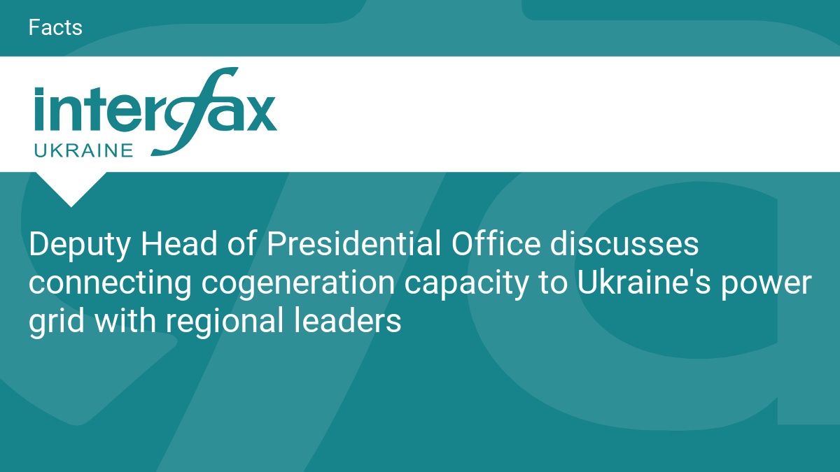 Deputy Head of Presidential Office discusses connecting cogeneration capacity to Ukraine's power grid with regional leaders