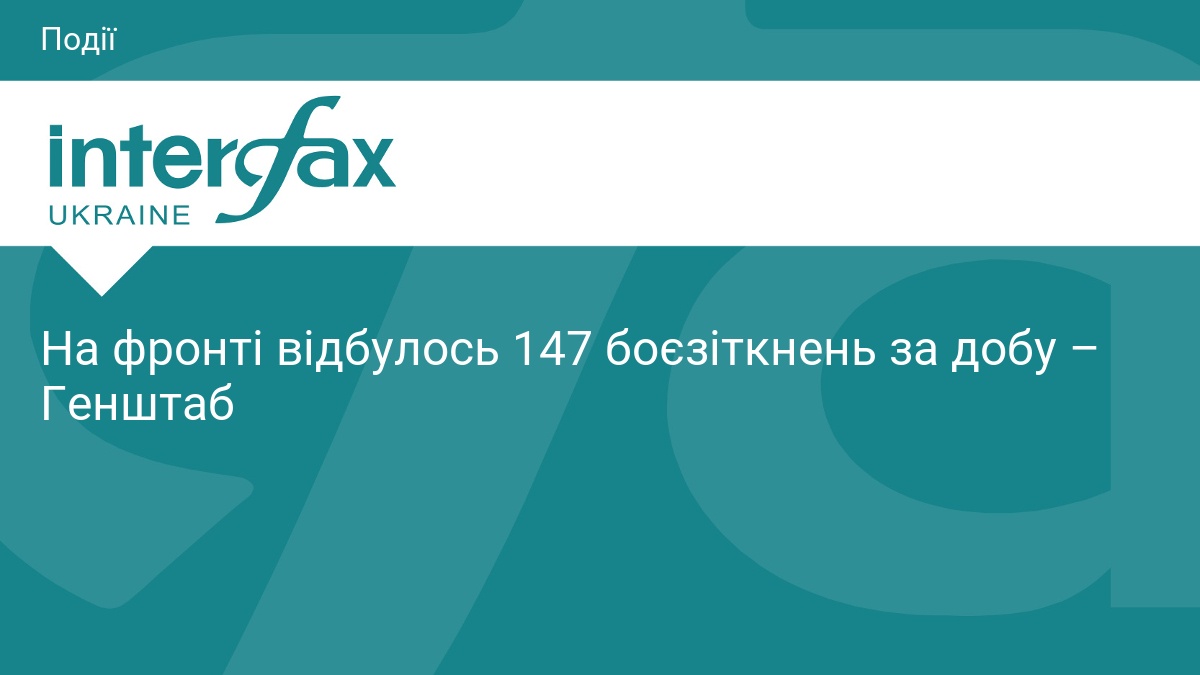 На фронті відбулось 147 боєзіткнень за добу – Генштаб