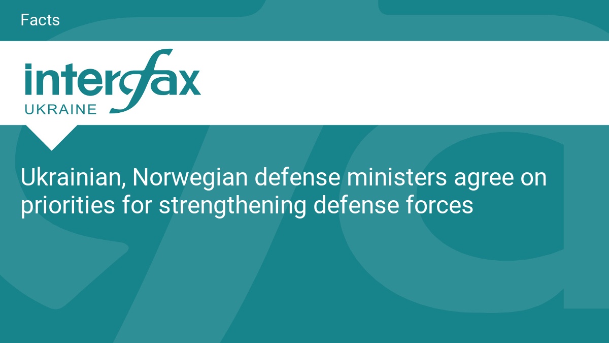 Ukrainian, Norwegian defense ministers agree on priorities for strengthening defense forces