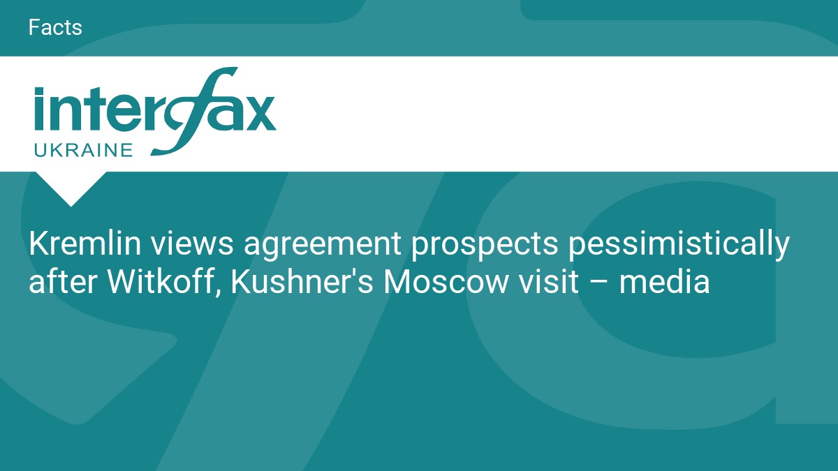 Kremlin views agreement prospects pessimistically after Witkoff, Kushner's Moscow visit – media