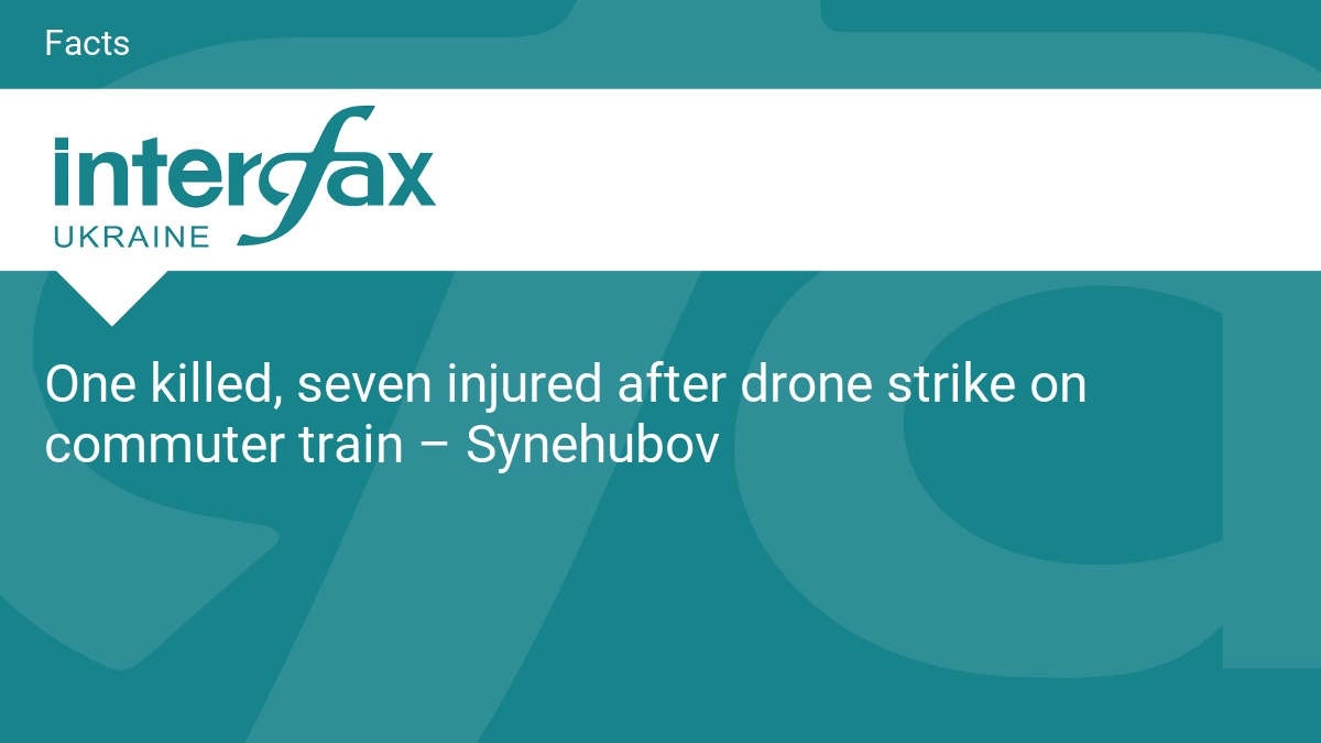 One killed, seven injured after drone strike on commuter train – Synehubov