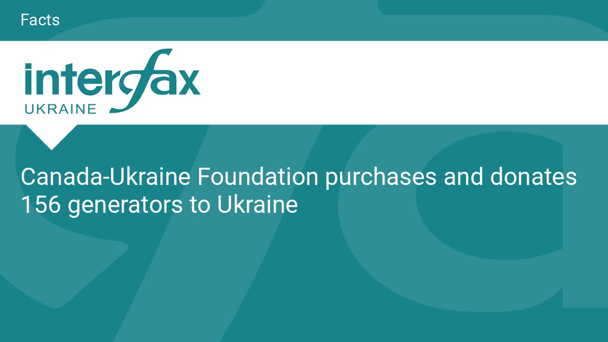 Canada-Ukraine Foundation purchases and donates 156 generators to Ukraine - Vimarsana News