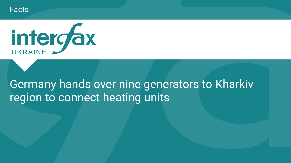 Germany hands over nine generators to Kharkiv region to connect heating units - Vimarsana News