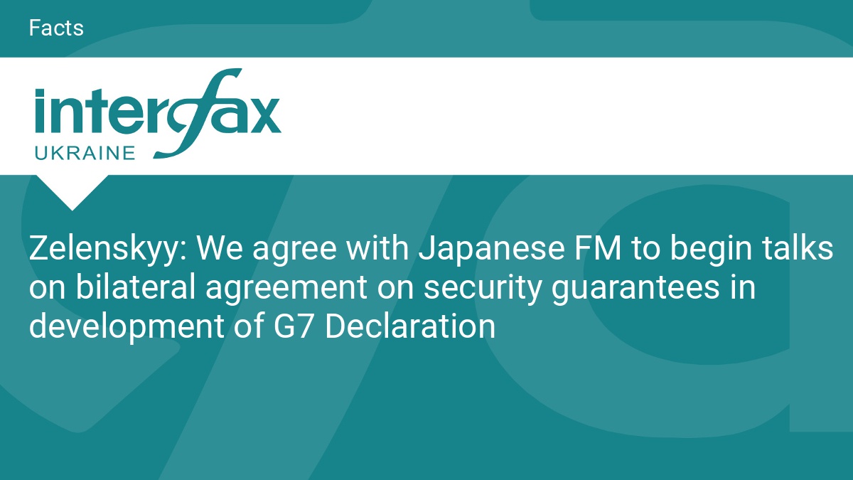 Zelenskyy: We agree with Japanese FM to begin talks on bilateral agreement on security guarantees in development of G7 Declaration - Vimarsana News