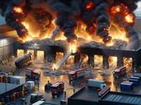 Пожар на французском заводе по переработке отходов уничтожил 900 тонн литиевых батарей