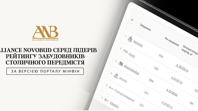 Alliance Novobud у трійці лідерів забудовників столичного передмістя за підсумками 2024 року