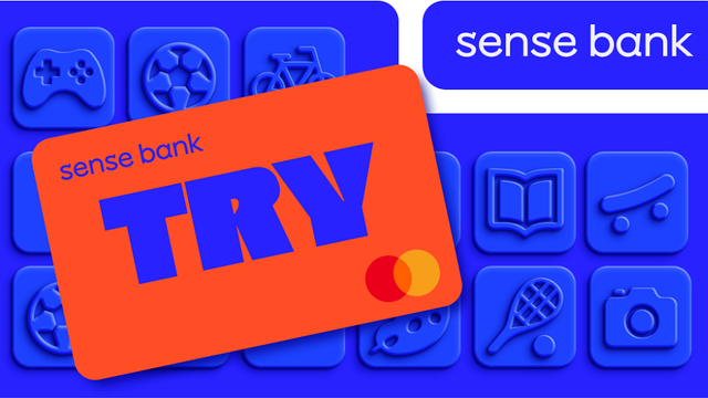Sense Bank та Mastercard запускають новий продукт – банківську картку TRY для дітей та підлітків