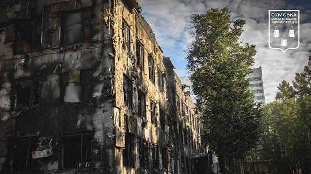 Sumy State University damaged in enemy attack on Sunday
