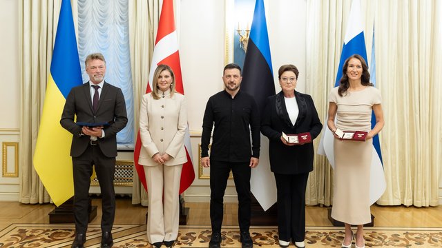 Zelenskyy presents state awards to first ladies of Finland and Estonia, first gentleman of Denmark