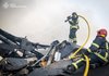 На Хмельниччині внаслідок ворожої атаки виникла масштабна пожежа