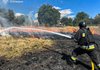 Возле прифронтового села на Харьковщине горела сухая трава на площади 2,5 га из-за вражеского обстрела