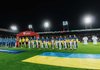 Children of servicemen undergoing rehabilitation at Recovery Centers led Ukraine and Azerbaijan national teams onto the field in Kraków