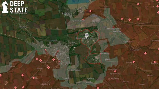 DeepState: Мирноград перебуває під загрозою оперативного оточення