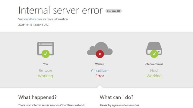 Проблеми у роботі низки веб-сайтів та онлайн-сервісів спостерігаються у всьому світі через збій Cloudflare