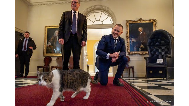 Зустріч президента Польші Кароля Навроцького та прем’єр-міністра Великої Британії Кіра Стармера. Даунінг-стріт 10, Лондон, 13.01.2025