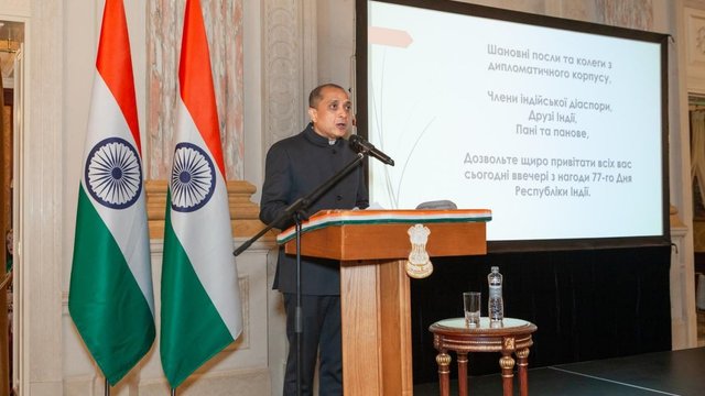 Индия подтвердила поддержку справедливого мира в Украине на приеме по случаю Дня Республики - посол