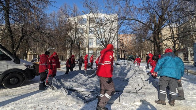 URCS assists victims of Russian missile, drone attacks in Kyiv and Kharkiv