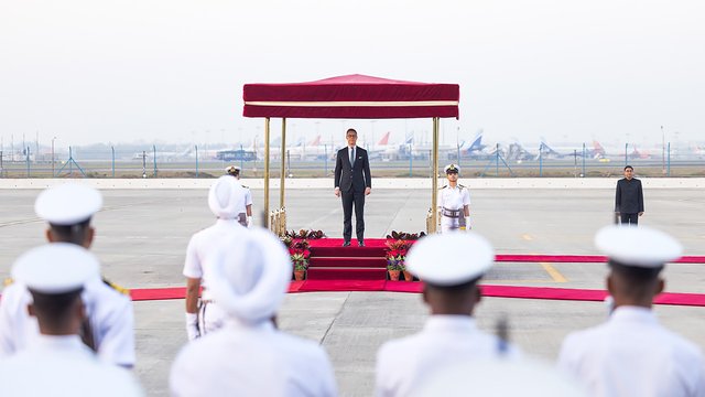 Президент Фінляндської Республіки Олександр Стубб на церемонії державного візиту до Індії в Нью-Делі, 04.03.2026