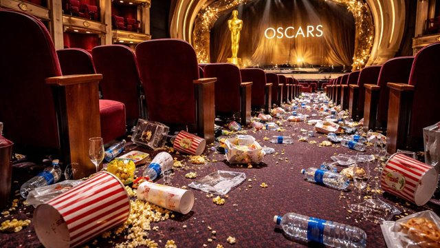 Після блиску “Оскара”: у мережі показали зал церемонії, завалений сміттям