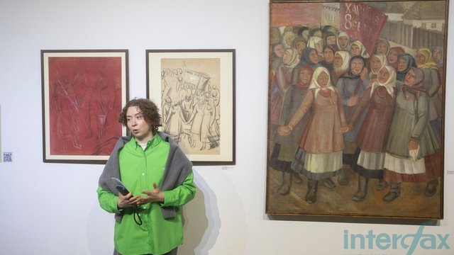 Куратор Тетяна Гаук на відкритті виставки «Весна. Жіночі імена бойчукізму». Національний центр «Український Дім», Київ, 05.03.2026