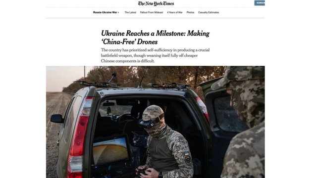 The Pentagon has selected the Ukrainian FPV drone F10 from F-Drones for supply to the US Army, according to The New York Times