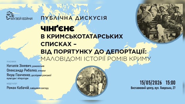 У Музеї війни обговорять маловідомі історії ромів Криму, депортованих разом із кримськими татарами