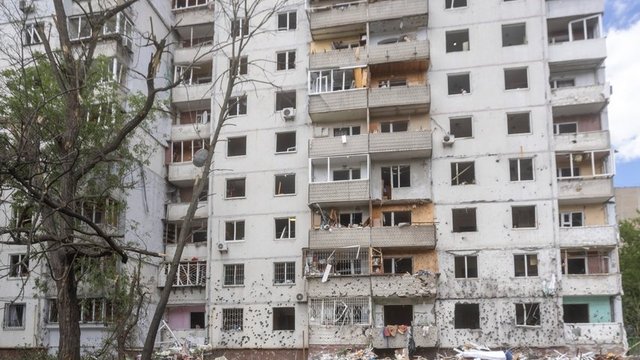 Наслідки нічного обстрілу. Просп. Европейського союзу 64, Київ, 02.06.2026