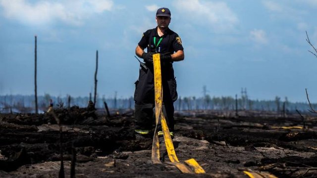 Рятувальники продовжують ліквідацію пожежі в Чорнобильській зоні