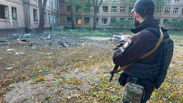 Russian attack on Kyiv damages residential buildings, cars, gymnasium, medical facility