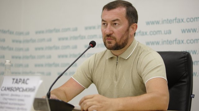 Тарас Самборський, адвокат, фахівець у галузі спортивного права, перший віцепрезидент Асоціації пляжного футболу України. Пресцентр ІА "Інтерфакс-Україна", Київ, 25.08.2026