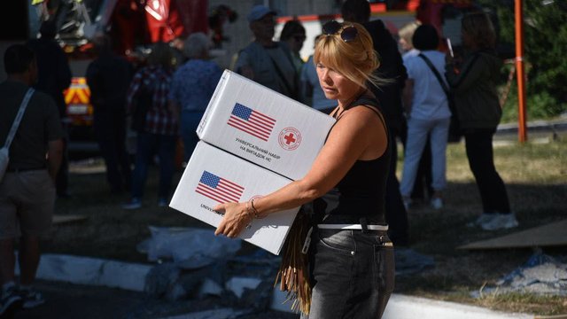 URCS opens aid station for victims of Russian airstrike in Smila