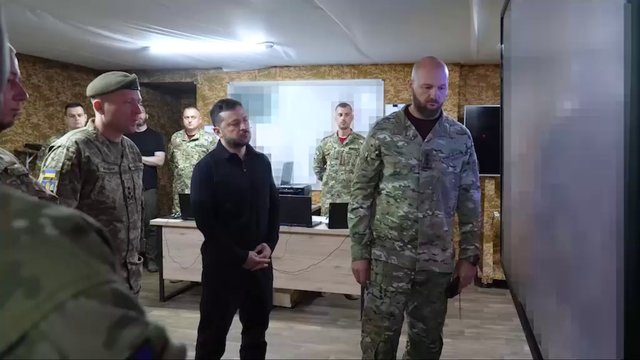 Zelenskyy, Drapaty visit Oleksandrivka axis