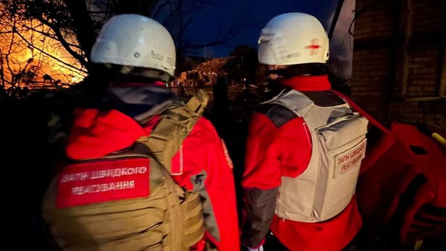 УКК помогал в Киевской области после российской ракетно-дронной атаки